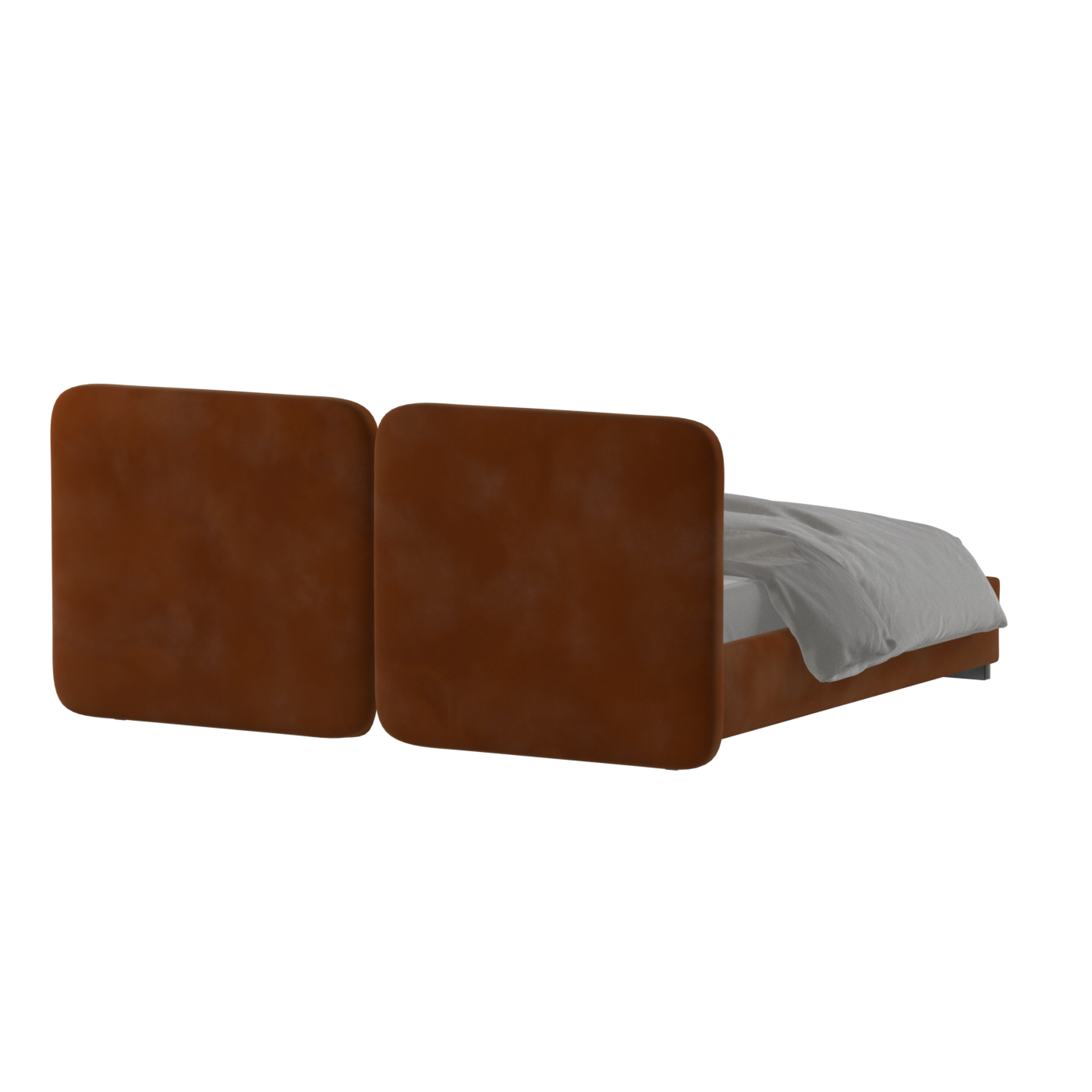 Chloe Upholstered Double Bed in Soft Woven Fabric