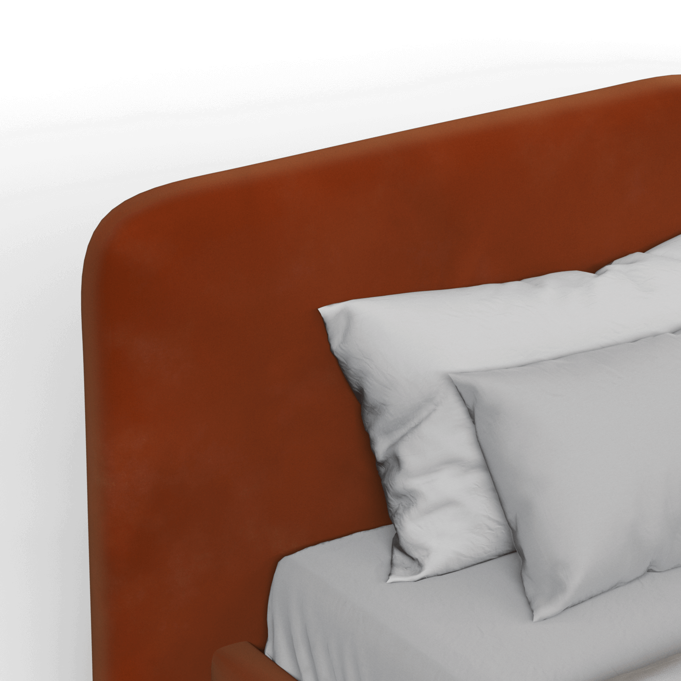 Chloe Upholstered Double Bed in Soft Woven Fabric