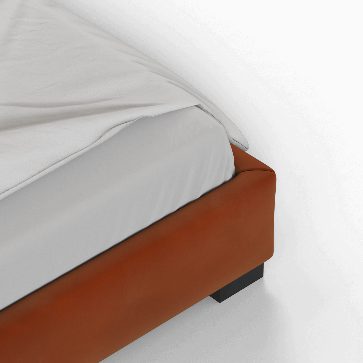 Chloe Upholstered Double Bed in Soft Woven Fabric