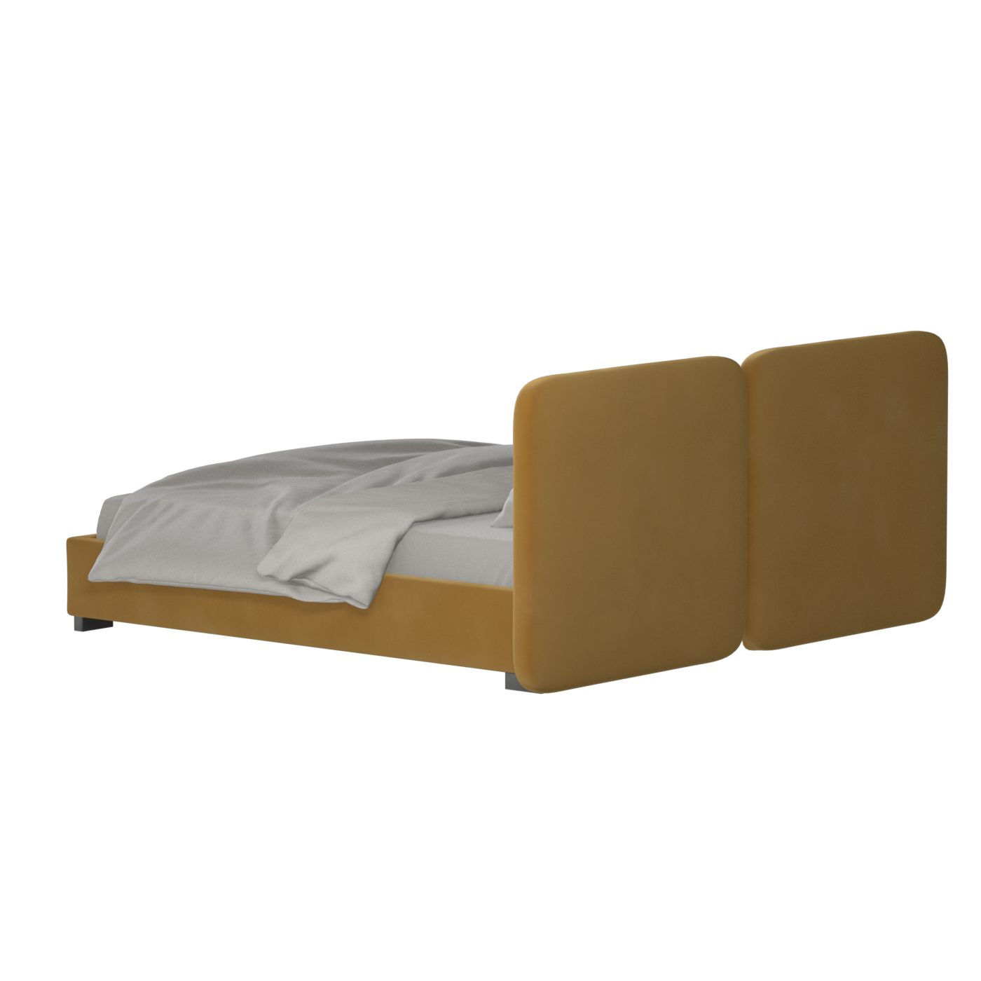 Chloe Upholstered Double Bed in Soft Woven Fabric
