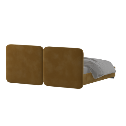 Chloe Upholstered Double Bed in Soft Woven Fabric
