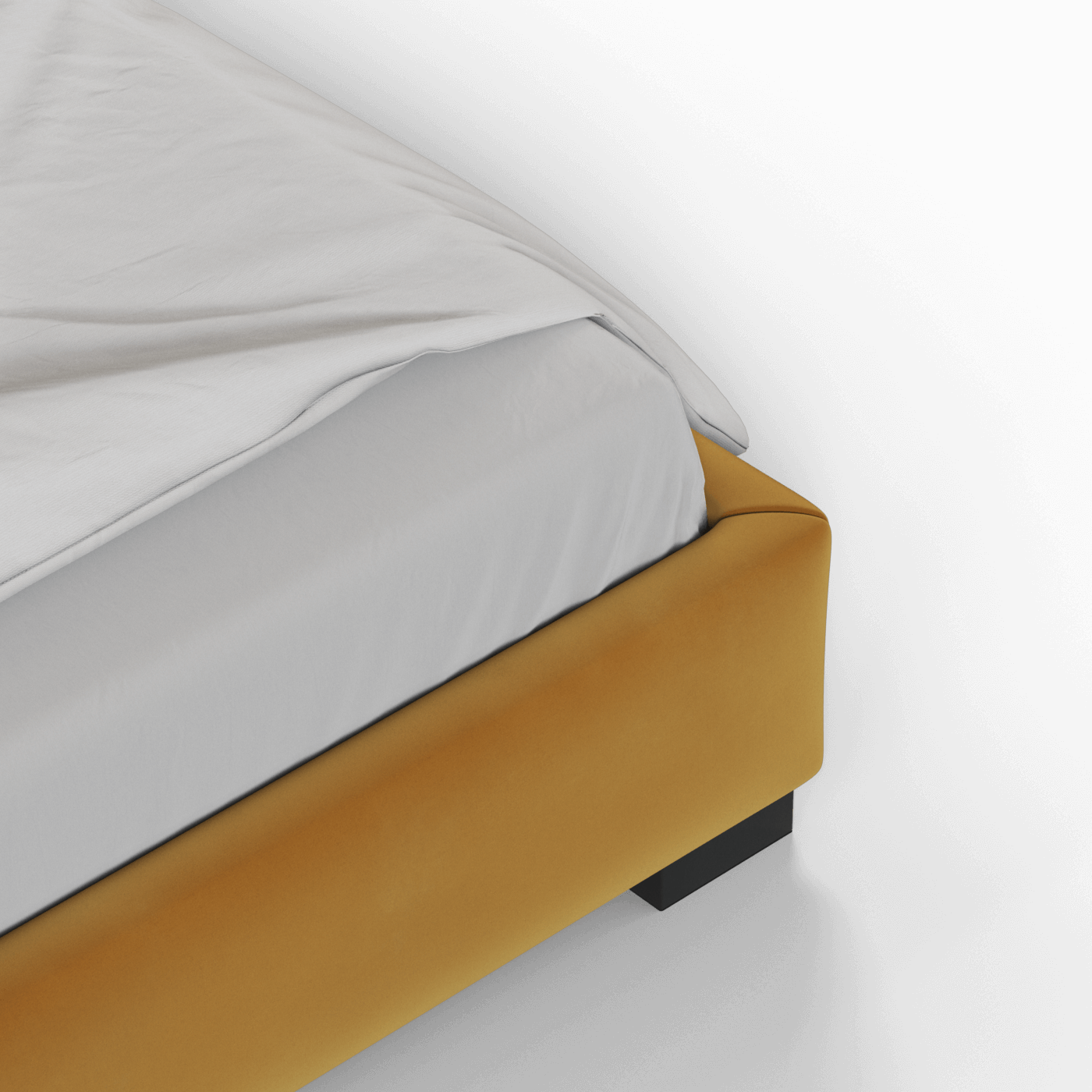 Chloe Upholstered Double Bed in Soft Woven Fabric