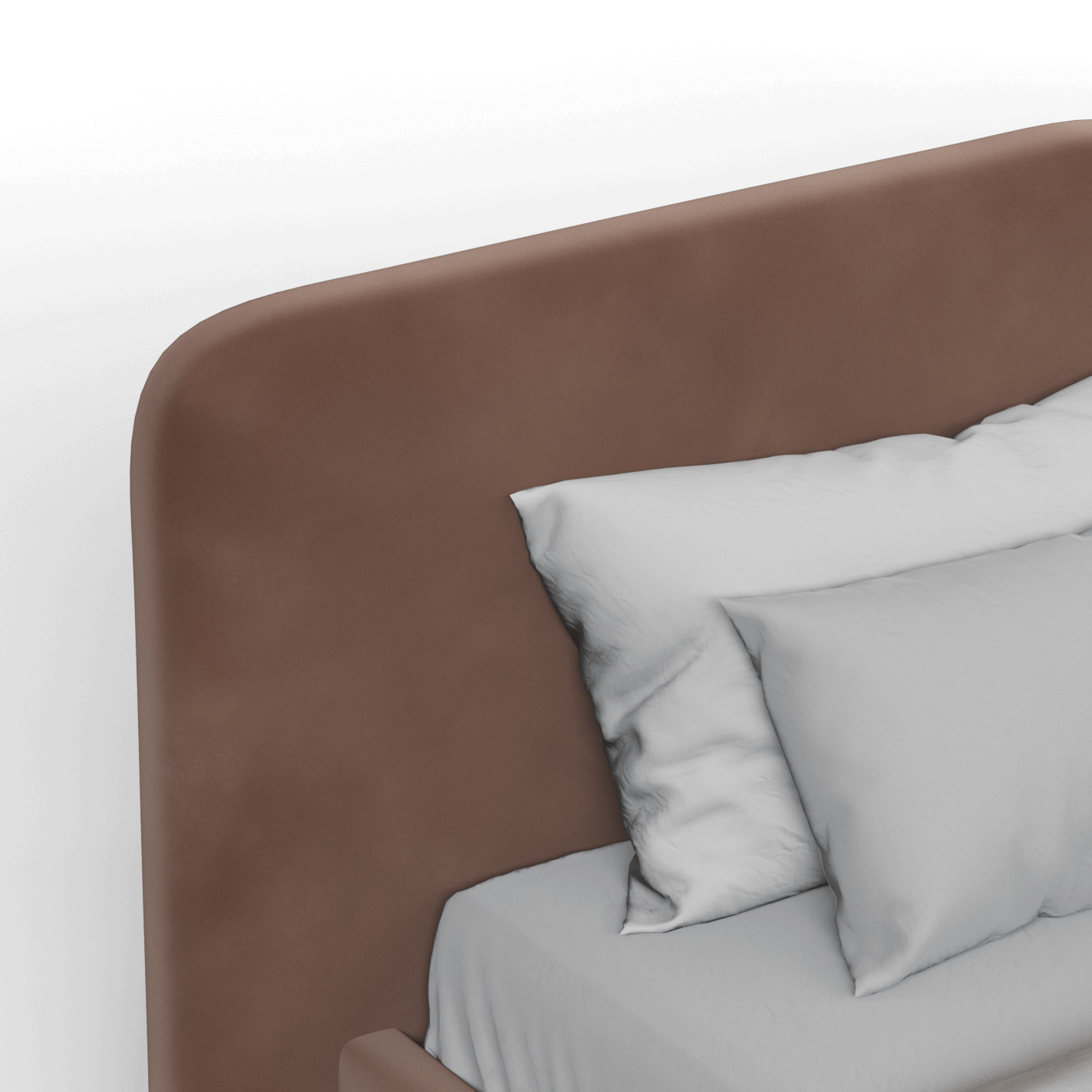 Chloe Upholstered Double Bed in Soft Woven Fabric