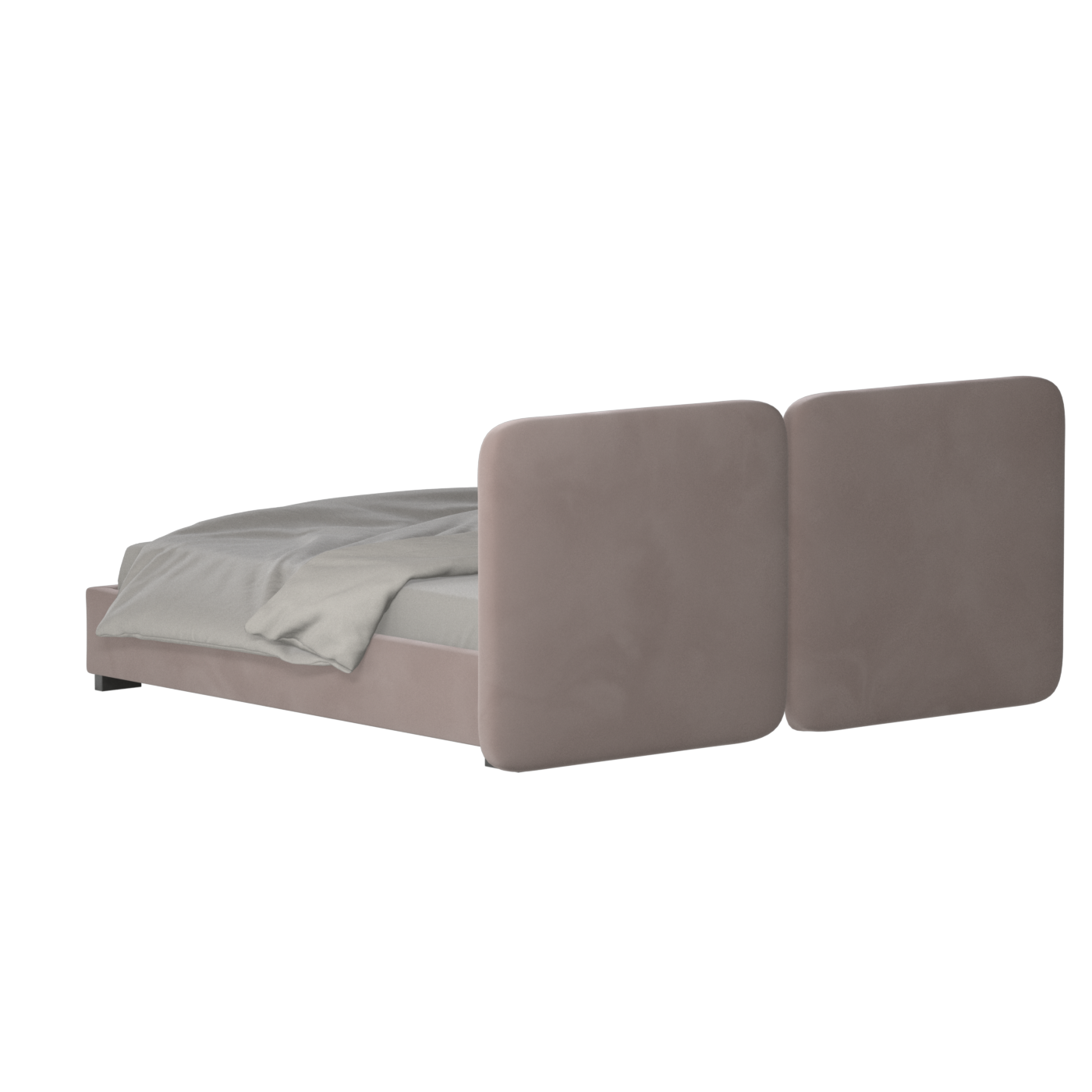 Chloe Upholstered Double Bed in Soft Woven Fabric
