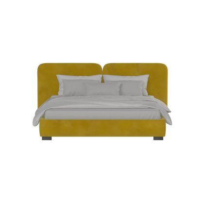 Chloe Upholstered Double Bed in Soft Woven Fabric