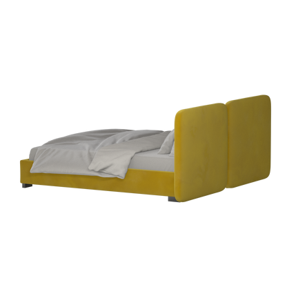Chloe Upholstered Double Bed in Soft Woven Fabric