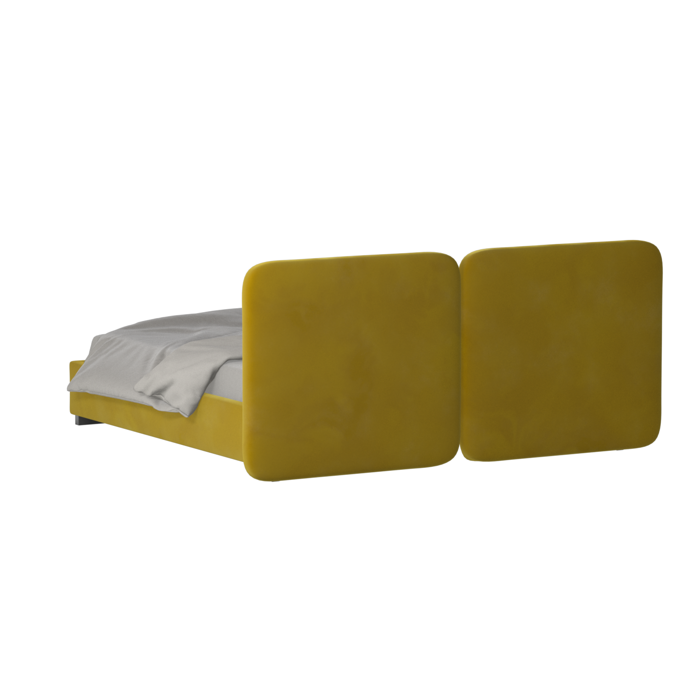 Chloe Upholstered Double Bed in Soft Woven Fabric