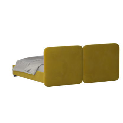 Chloe Upholstered Double Bed in Soft Woven Fabric