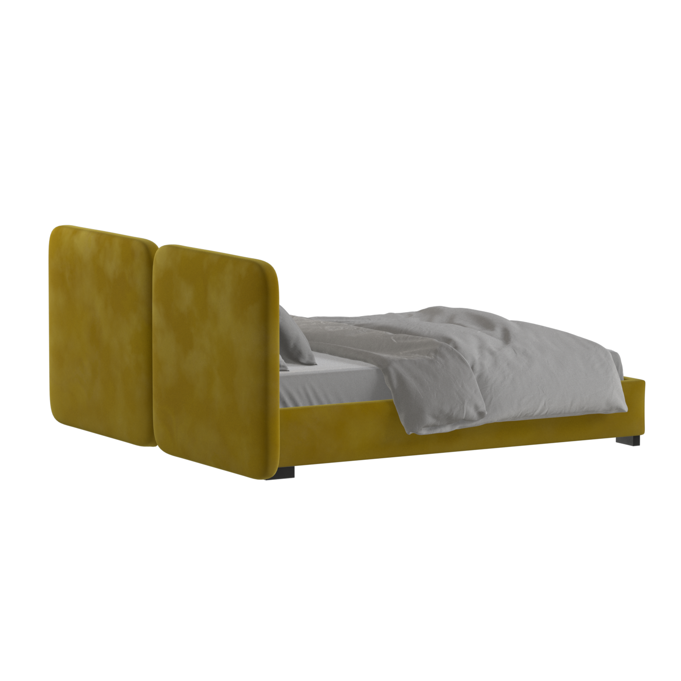 Chloe Upholstered Double Bed in Soft Woven Fabric