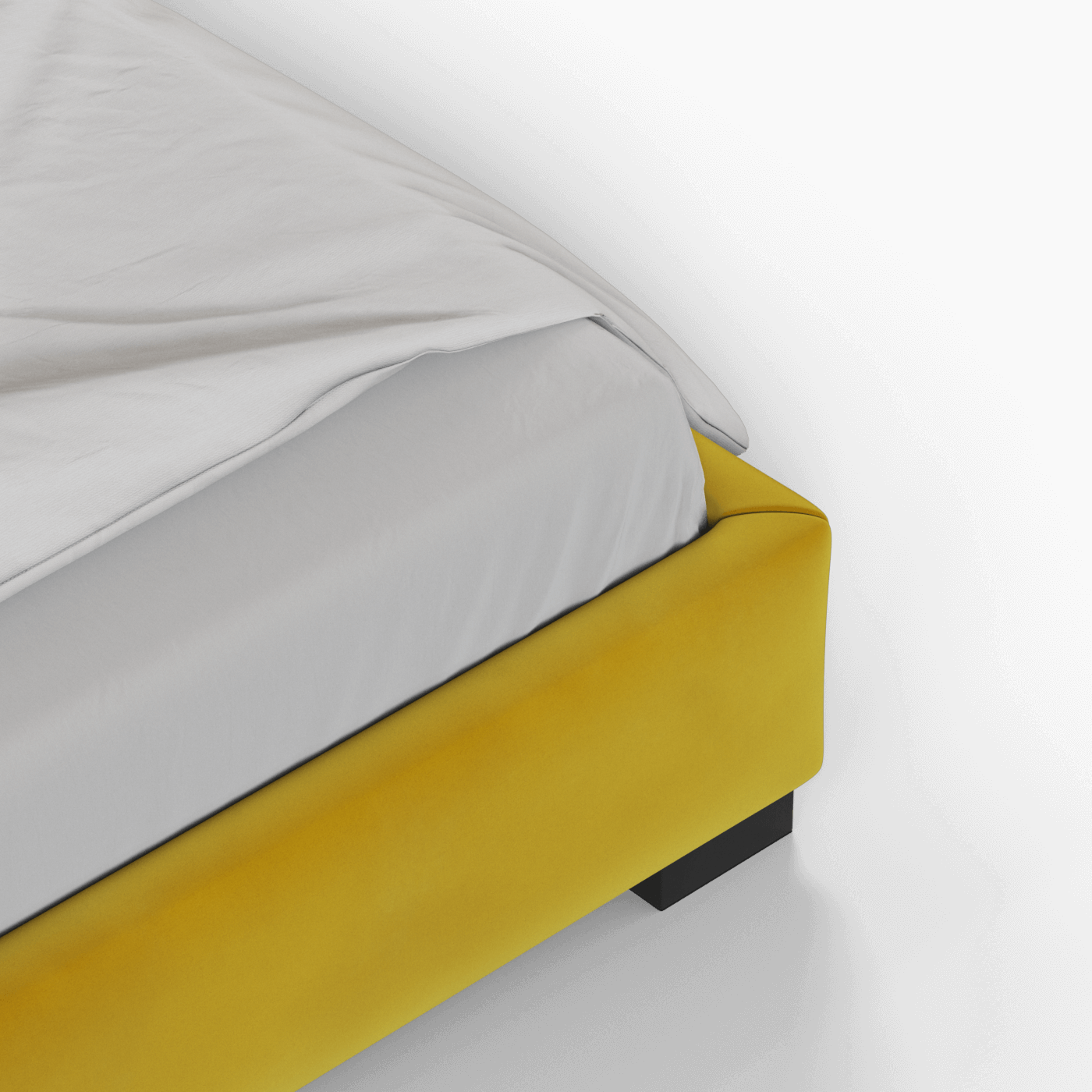 Chloe Upholstered Double Bed in Soft Woven Fabric
