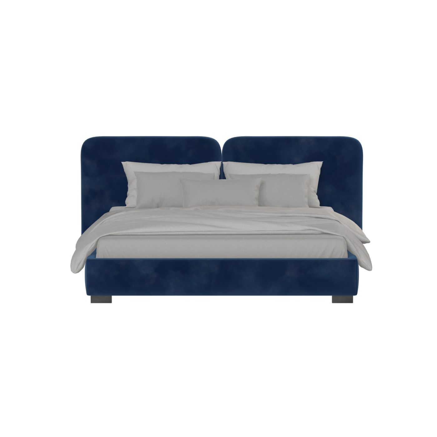 Chloe Upholstered Double Bed in Soft Woven Fabric