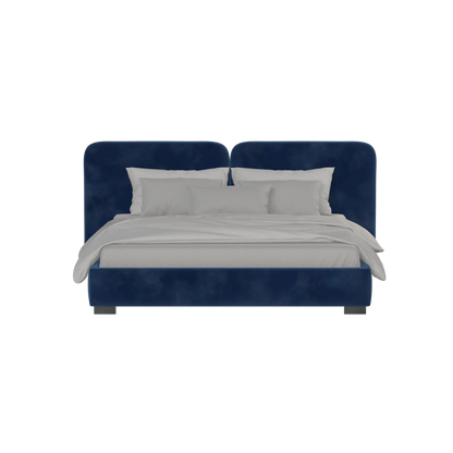 Chloe Upholstered Double Bed in Soft Woven Fabric