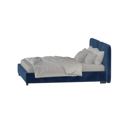 Chloe Upholstered Double Bed in Soft Woven Fabric