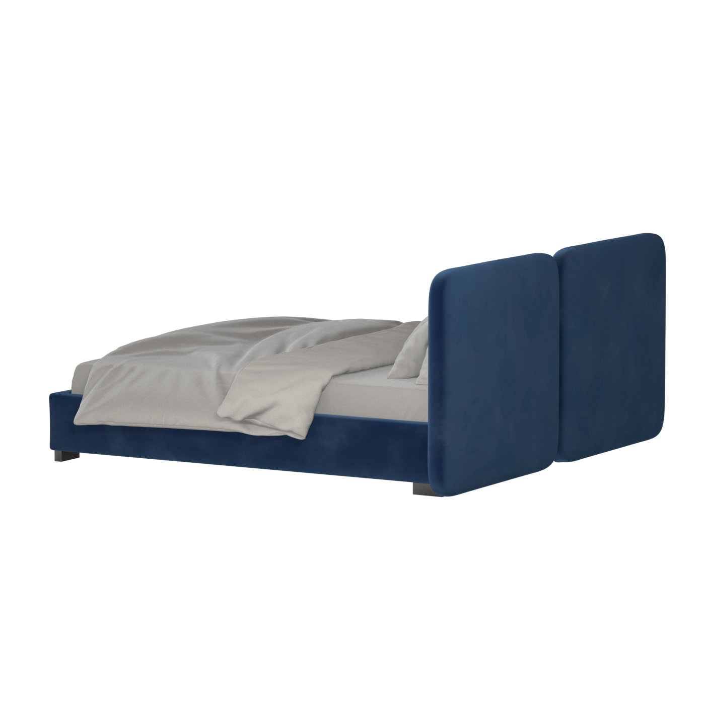 Chloe Upholstered Double Bed in Soft Woven Fabric