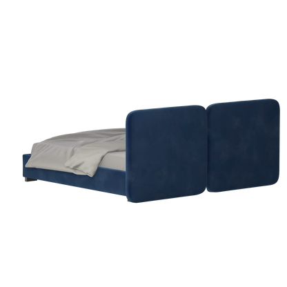 Chloe Upholstered Double Bed in Soft Woven Fabric