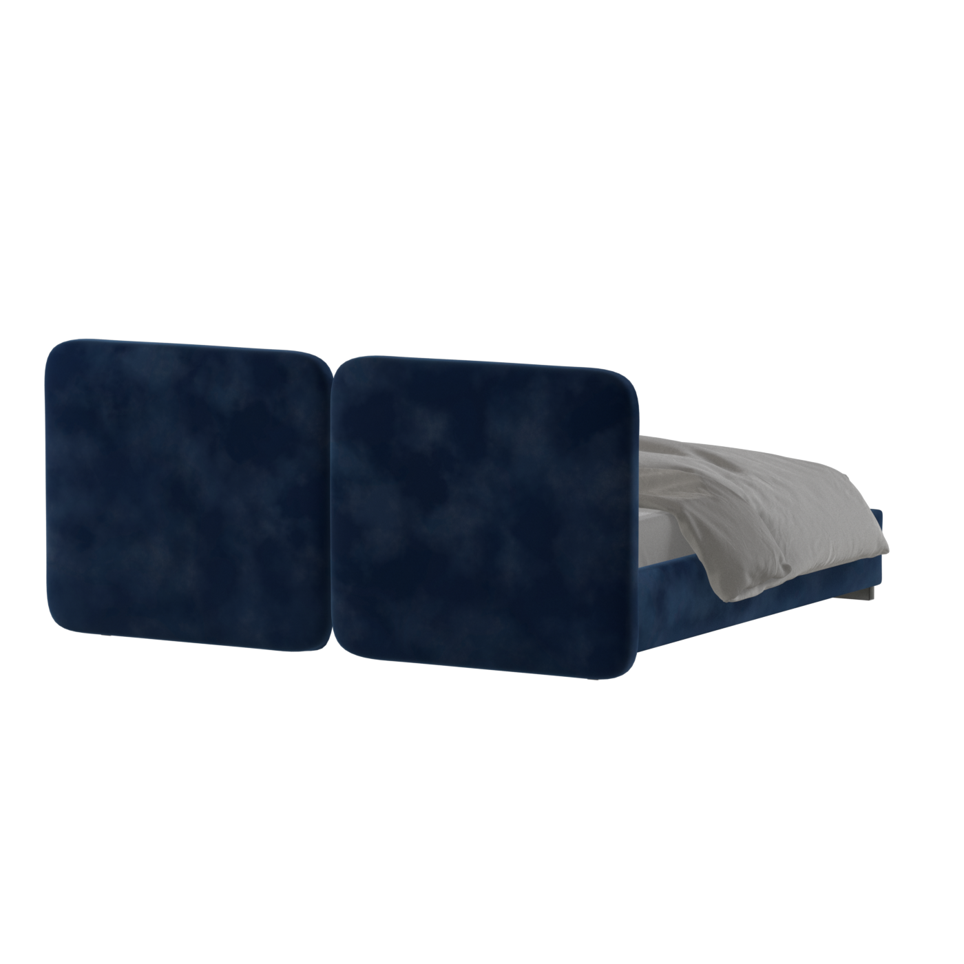 Chloe Upholstered Double Bed in Soft Woven Fabric