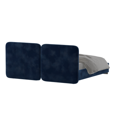 Chloe Upholstered Double Bed in Soft Woven Fabric