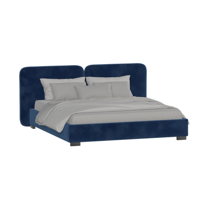 Chloe Upholstered Double Bed in Soft Woven Fabric