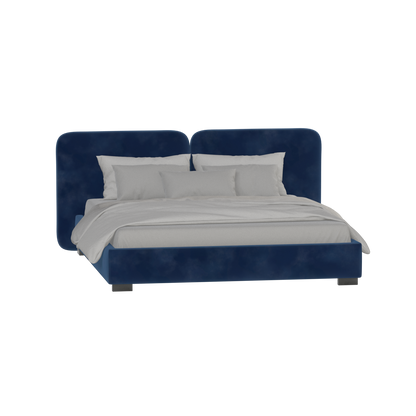 Chloe Upholstered Double Bed in Soft Woven Fabric