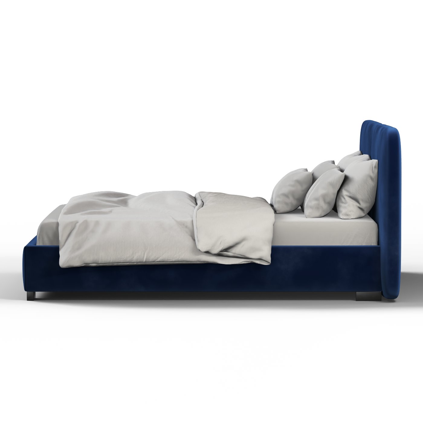 Chloe Upholstered Double Bed in Soft Woven Fabric