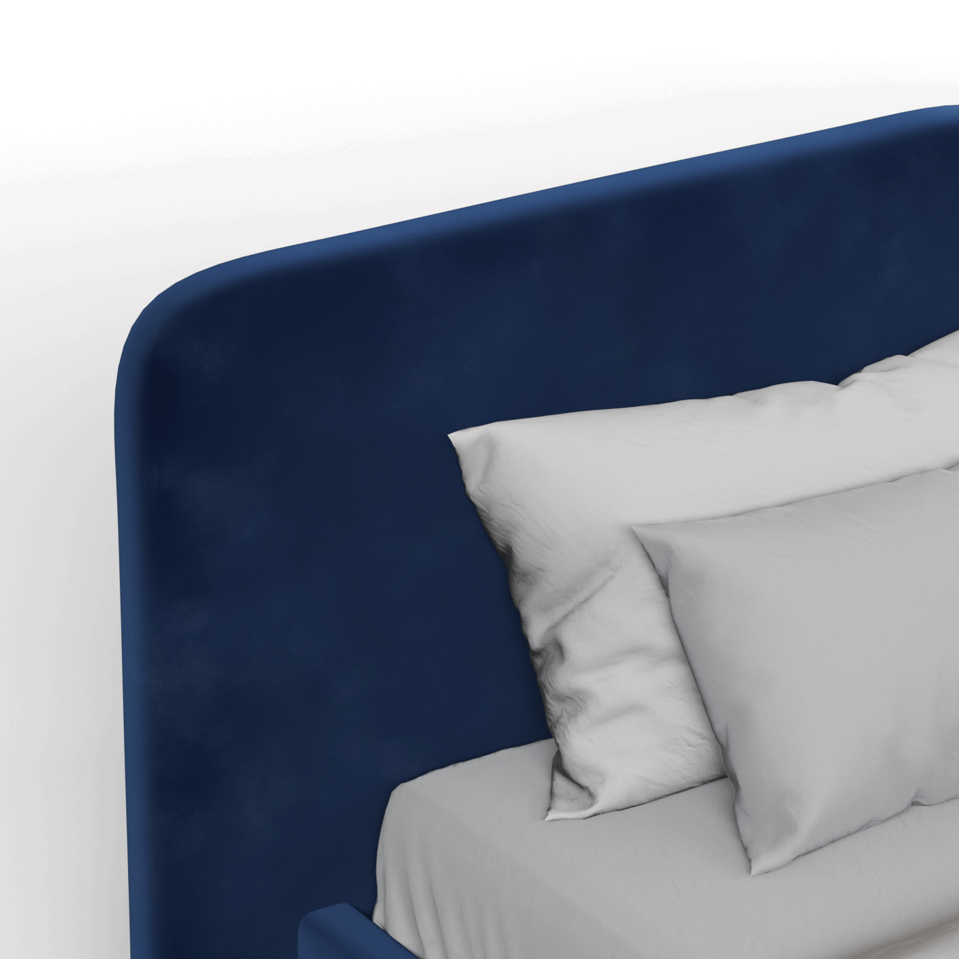 Chloe Upholstered Double Bed in Soft Woven Fabric
