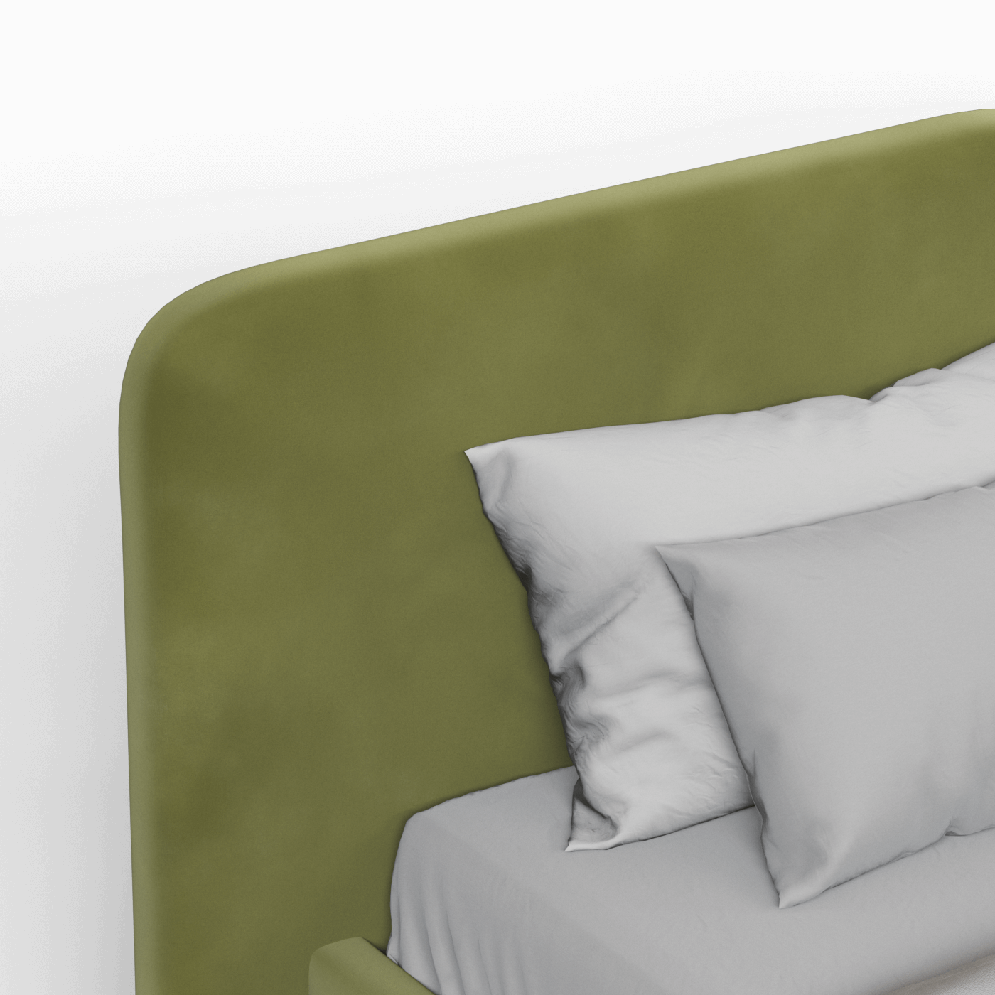 Chloe Upholstered Double Bed in Soft Woven Fabric