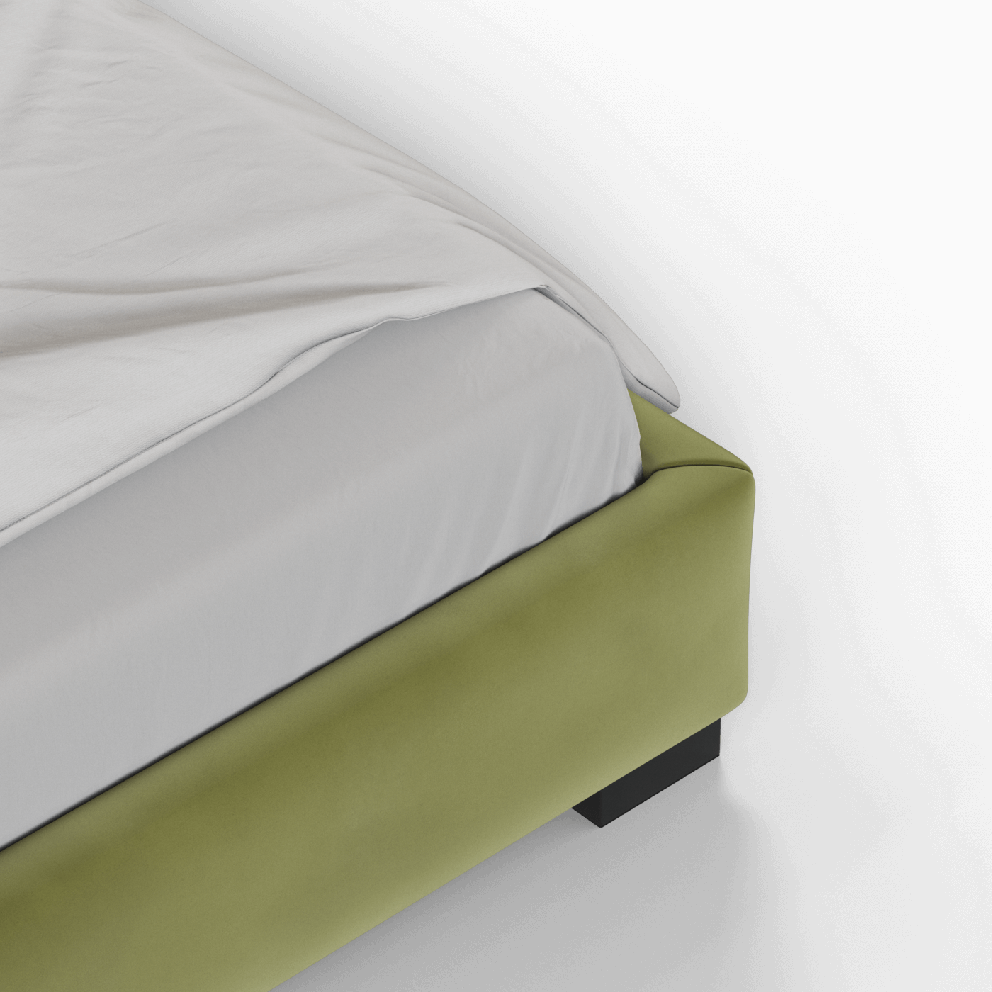 Chloe Upholstered Double Bed in Soft Woven Fabric