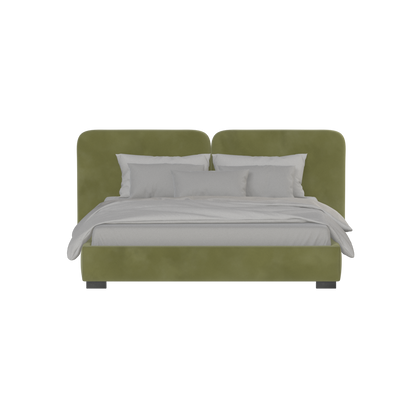 Chloe Upholstered Double Bed in Soft Woven Fabric