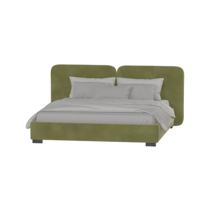 Chloe Upholstered Double Bed in Soft Woven Fabric