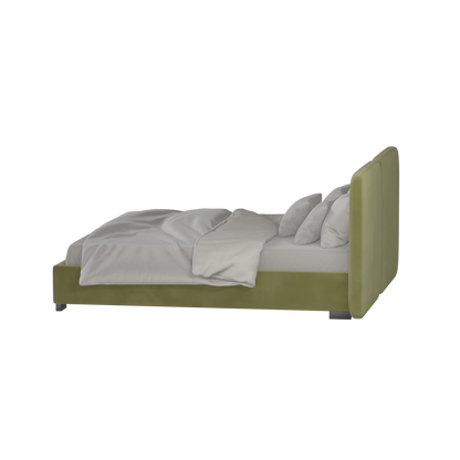 Chloe Upholstered Double Bed in Soft Woven Fabric
