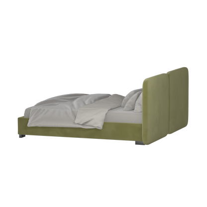 Chloe Upholstered Double Bed in Soft Woven Fabric