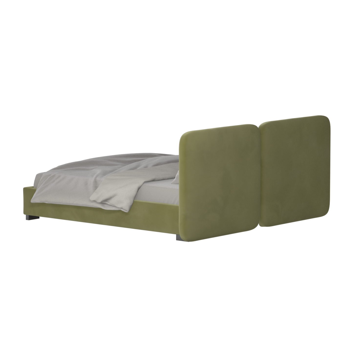 Chloe Upholstered Double Bed in Soft Woven Fabric