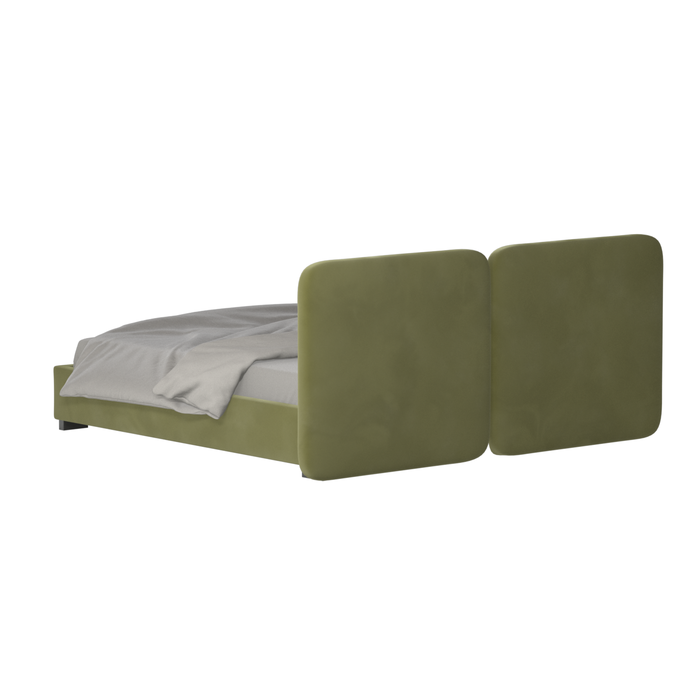 Chloe Upholstered Double Bed in Soft Woven Fabric