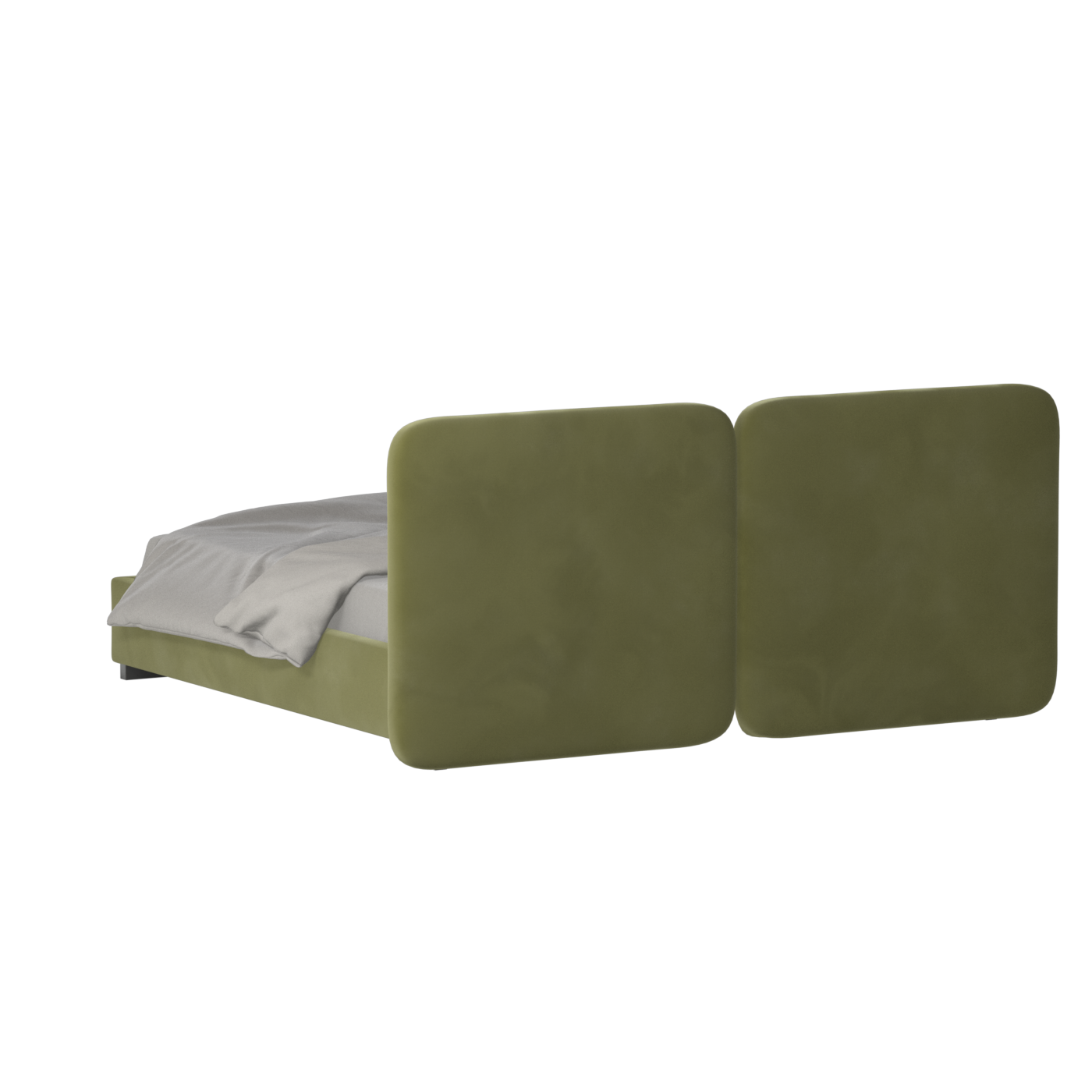 Chloe Upholstered Double Bed in Soft Woven Fabric