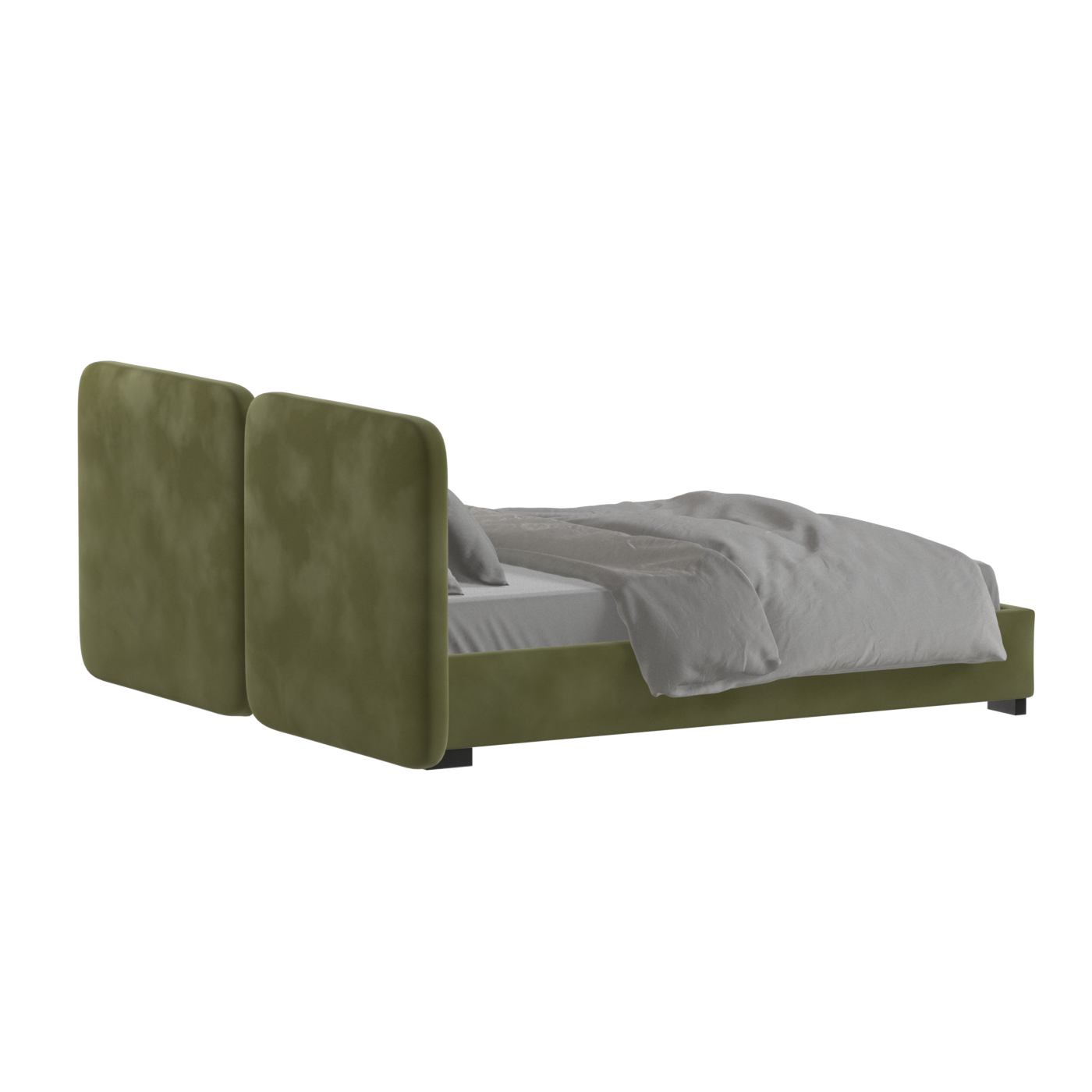 Chloe Upholstered Double Bed in Soft Woven Fabric