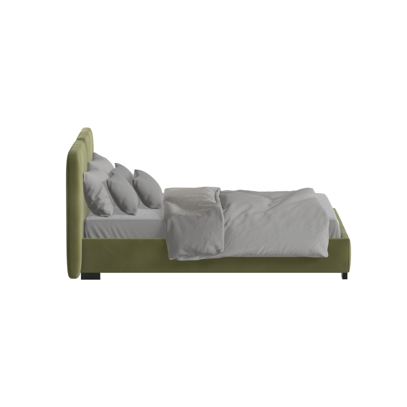 Chloe Upholstered Double Bed in Soft Woven Fabric