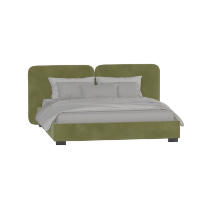 Chloe Upholstered Double Bed in Soft Woven Fabric