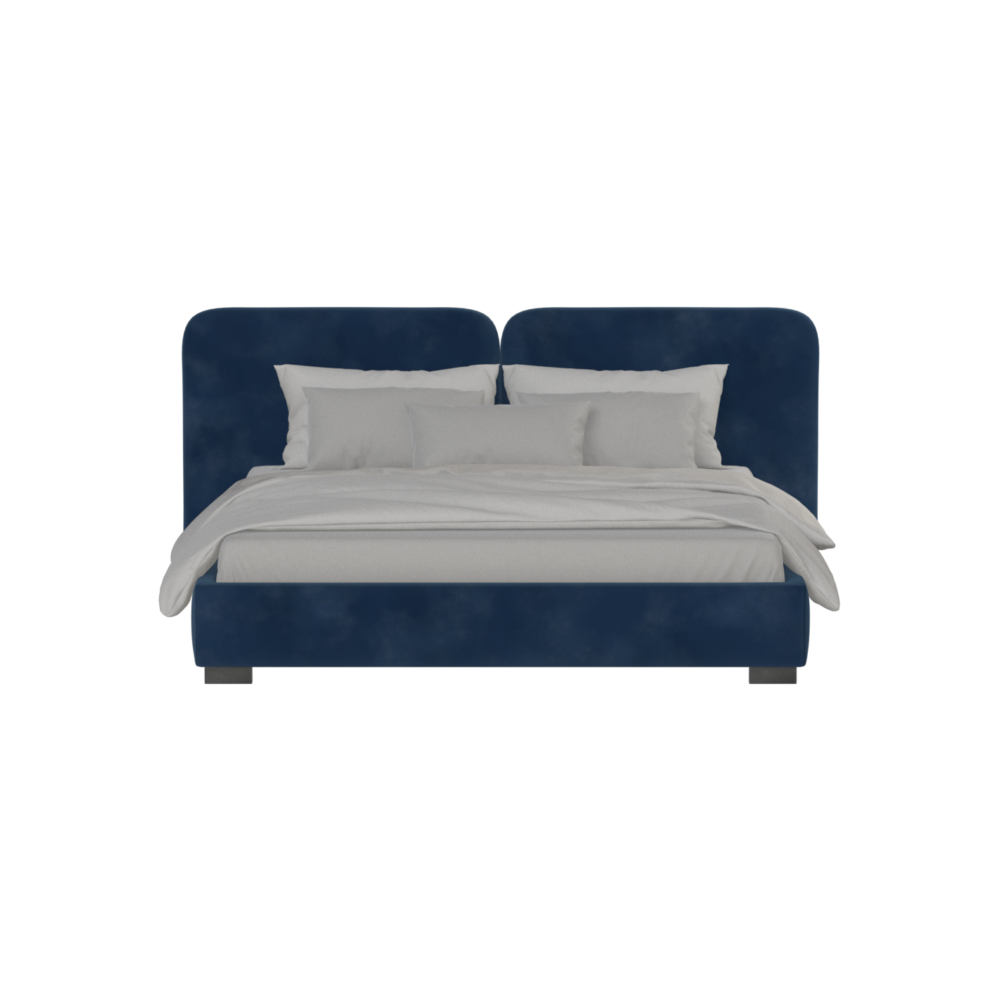 Chloe Upholstered Double Bed in Soft Woven Fabric