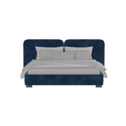 Chloe Upholstered Double Bed in Soft Woven Fabric