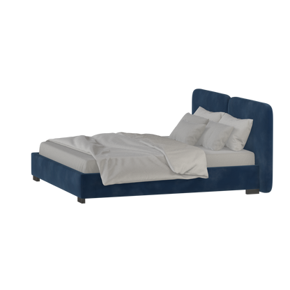 Chloe Upholstered Double Bed in Soft Woven Fabric