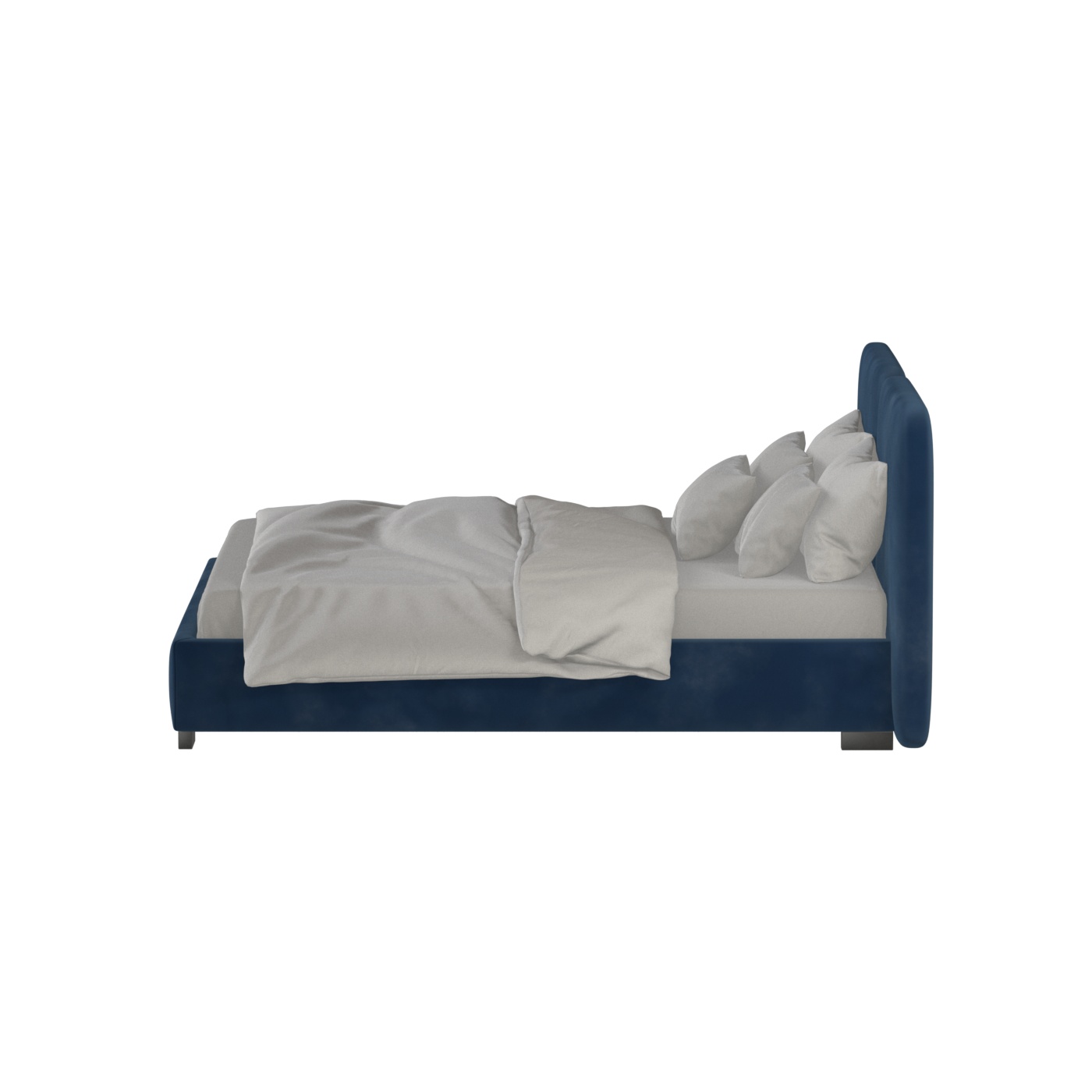 Chloe Upholstered Double Bed in Soft Woven Fabric