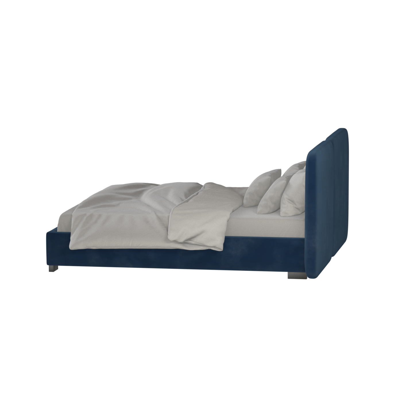 Chloe Upholstered Double Bed in Soft Woven Fabric