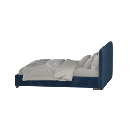 Chloe Upholstered Double Bed in Soft Woven Fabric
