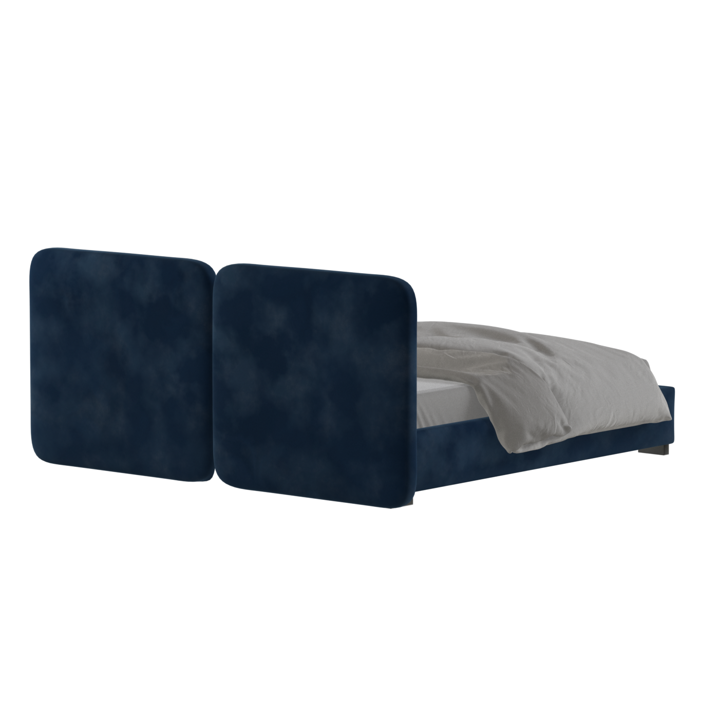 Chloe Upholstered Double Bed in Soft Woven Fabric