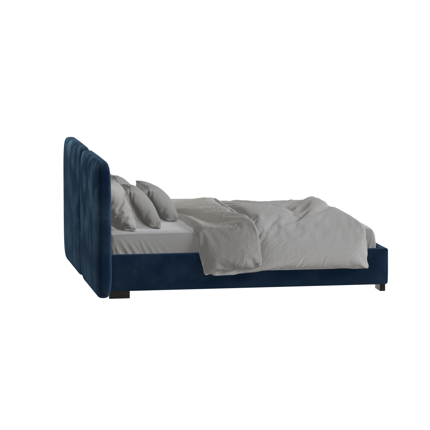 Chloe Upholstered Double Bed in Soft Woven Fabric