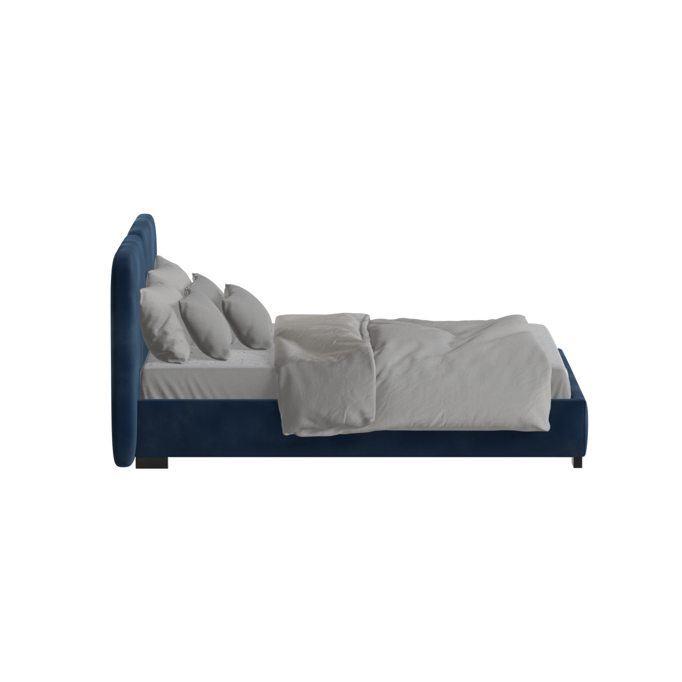 Chloe Upholstered Double Bed in Soft Woven Fabric