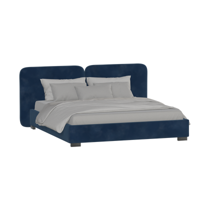 Chloe Upholstered Double Bed in Soft Woven Fabric