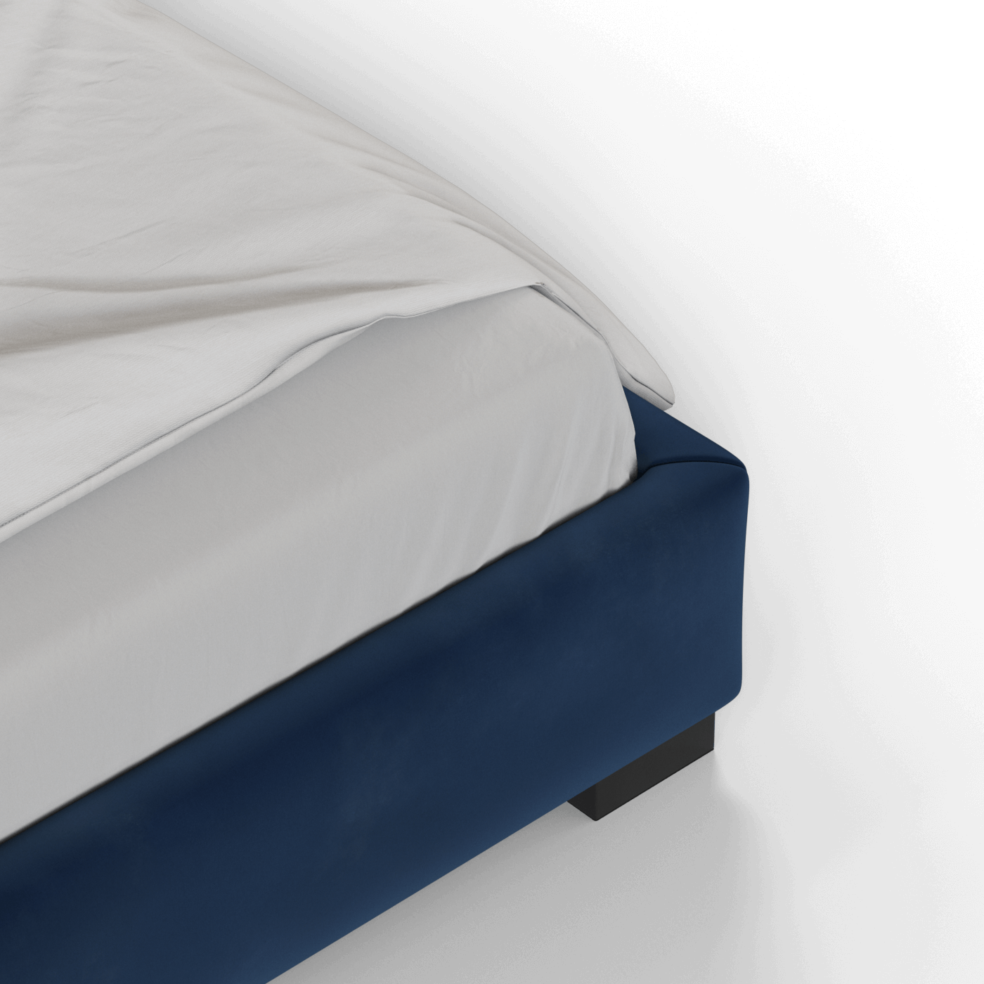 Chloe Upholstered Double Bed in Soft Woven Fabric