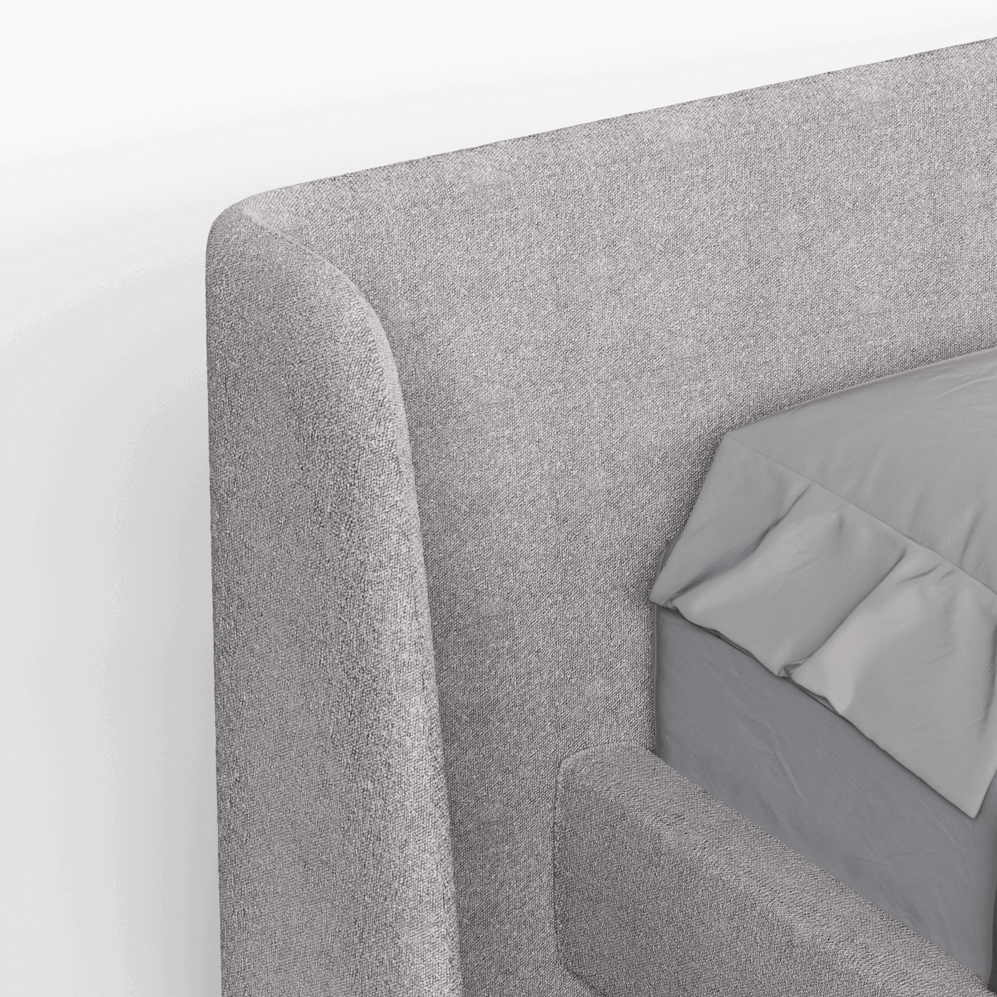 Abbey Upholstered Bed with Structured Headboard and Refined Lines
