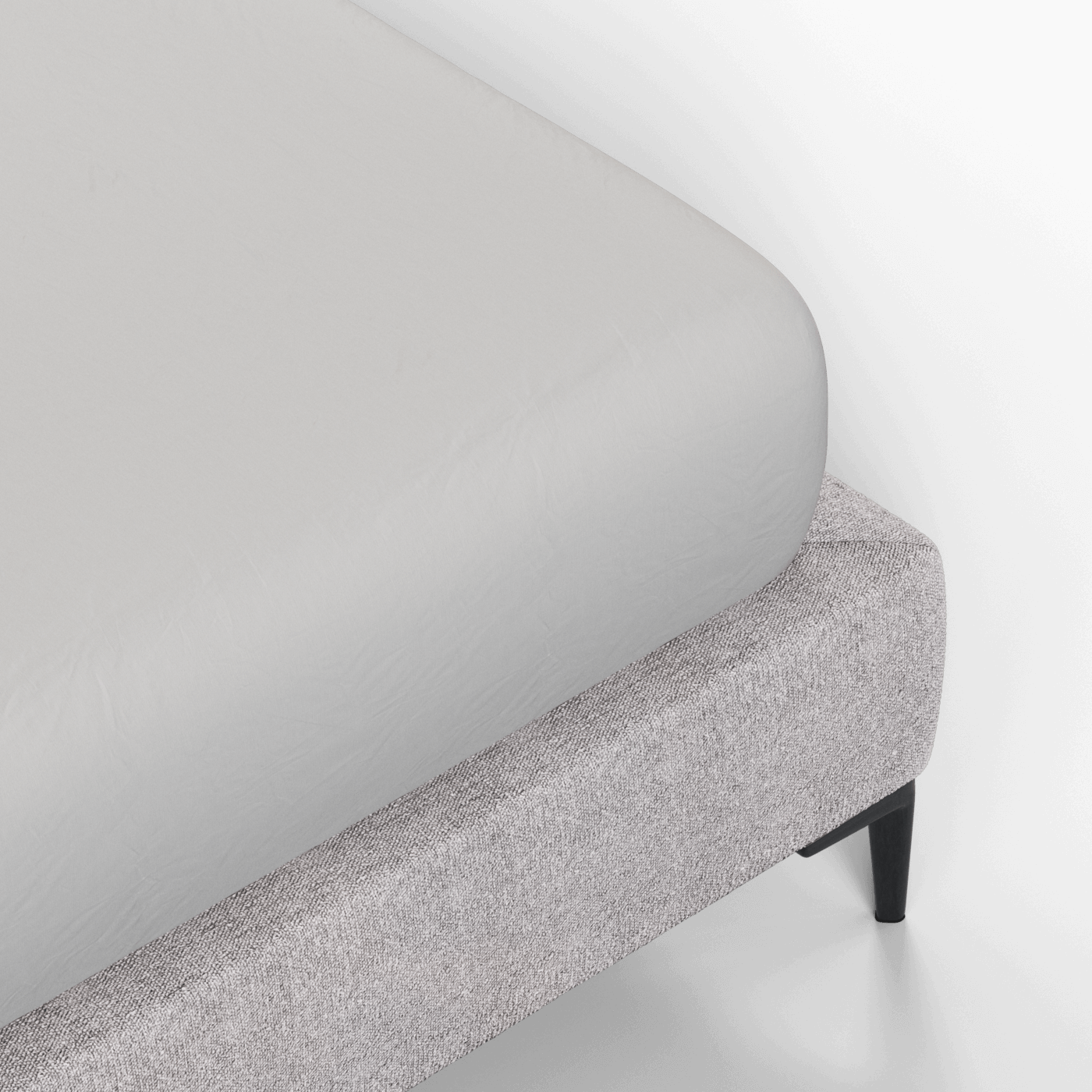Abbey Upholstered Bed with Structured Headboard and Refined Lines